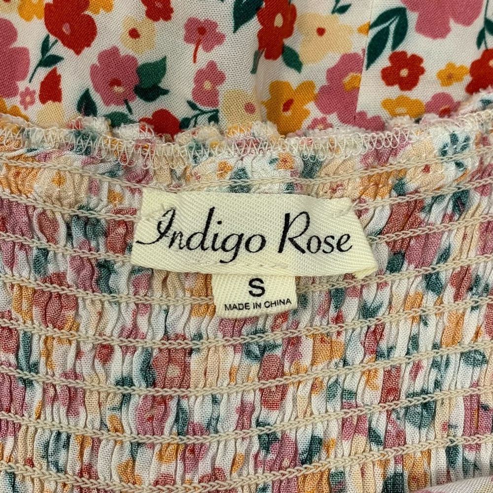 Indigo Rose Floral Tiered Summer Maxi Dress Women’s size S - Picture 11 of 12